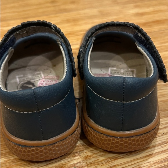 Livie & Luca Preppy Leather Mary Jane Navy Shoes Kids size 6M - Picture 3 of 5